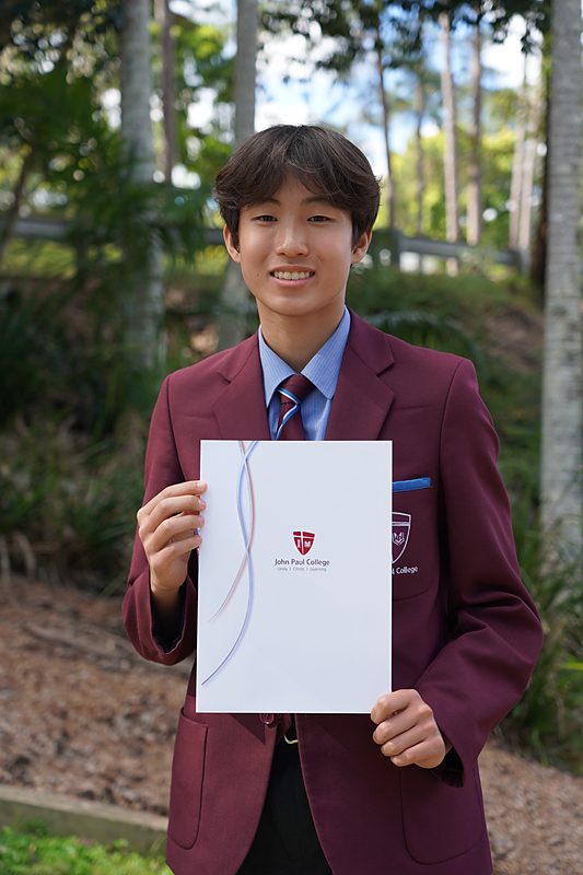 Min Oh, John Paul College graduate and swimmer from South Korea