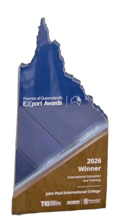 The 2026 Premier of Queensland's Export Awards trophy