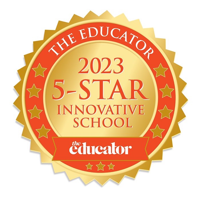 The Educator 2023 5-Star Innovative School medal, awarded to John Paul College