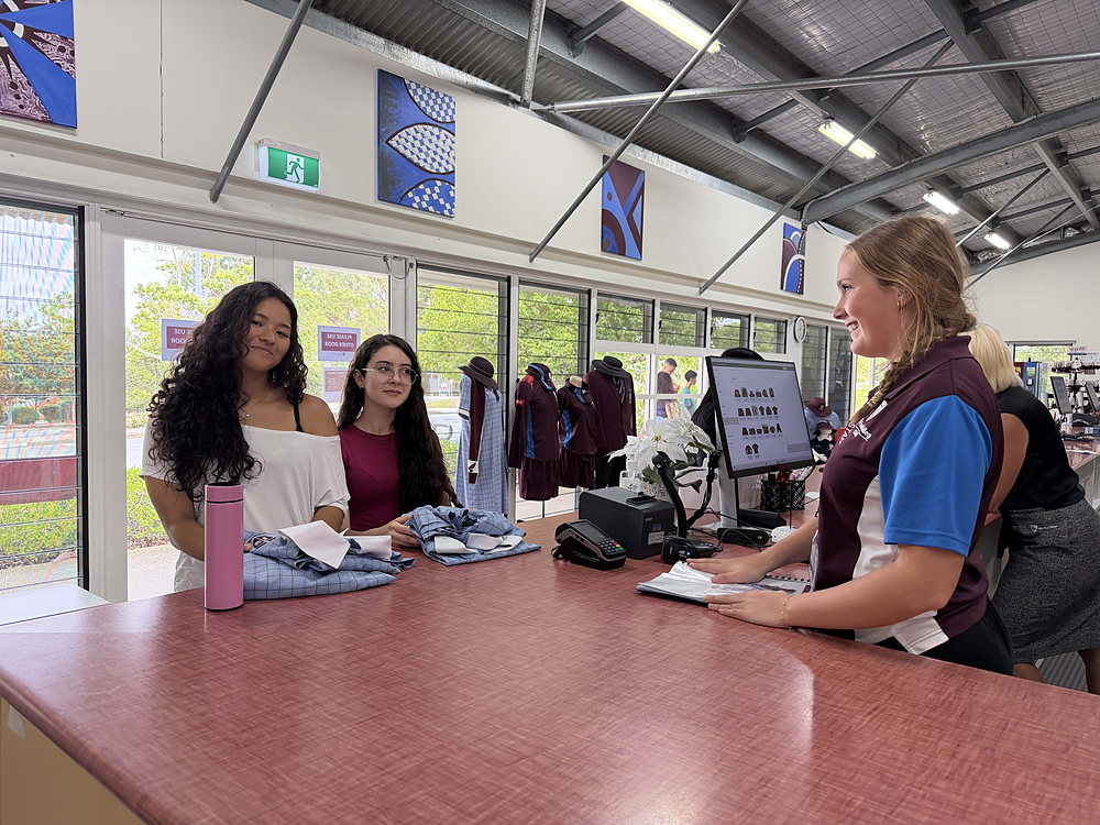 São Paulo scholarship students being fitted for John Paul College uniform