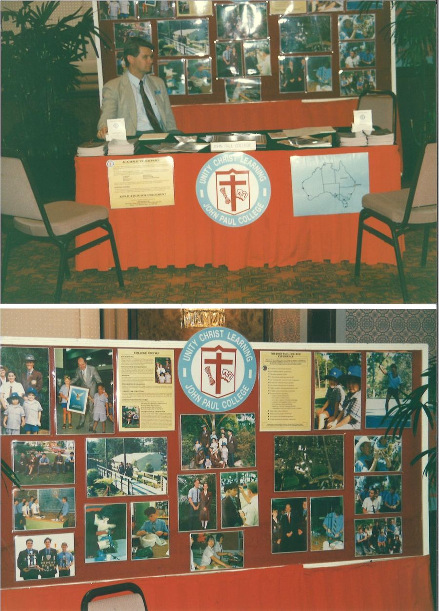 JPIC representing Queensland international education at an overseas exhibition in 1998