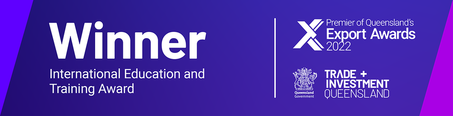 Winner banner — International Education and Training Award, 2022